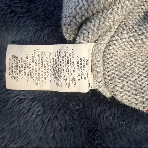 Polo Ralph Lauren Sweater Boys Kids 8 American Flag Gray - Picture 10 of 12